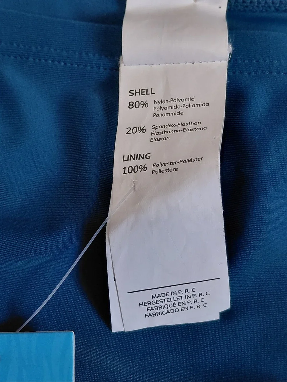 Cupshe Maternity Swim Tankini Top Only Dark Teal Blue NWT